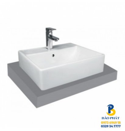 Chậu Rửa Lavabo Viglacera V42M Đặt Bàn Đá