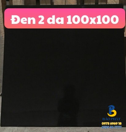 Đá Bóng Kính 100x100 Trung Quốc Đen 2 Da