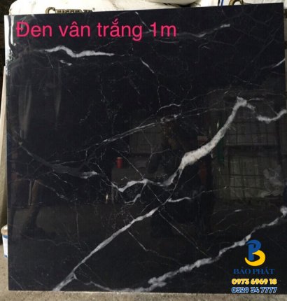 Đá Bóng Kính 100x100 Trung Quốc Đen Vâng Trắng