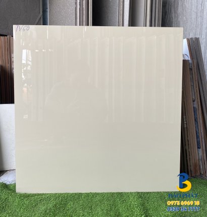 Gạch lát nền đá bóng kiếng 60x60 màu kem