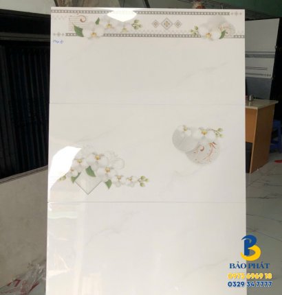Gạch 40x80 ốp tường màu trắng hoa văn mẫu mới