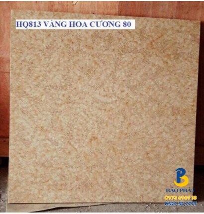 Đá Bóng Kính 80x80 Trung Quốc HQ813 Vàng Hoa Cương