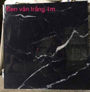 Đá Bóng Kính 100x100 Trung Quốc Đen Vâng Trắng