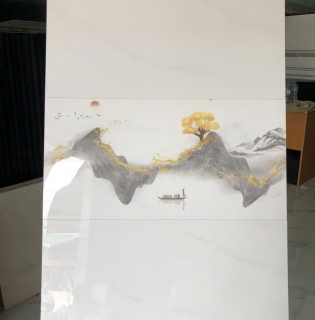 Gạch ốp tường 40x80 men bóng hoa văn độc đáo