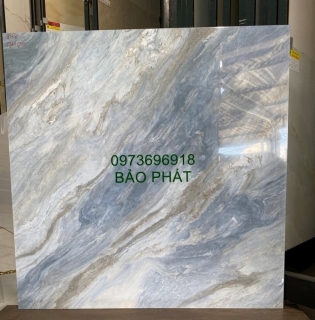 Gạch lát nền 8080 vân đá màu xanh cao cấp