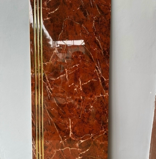 Gạch cầu thang 47x120 đỏ vân khắc kim cao cấp