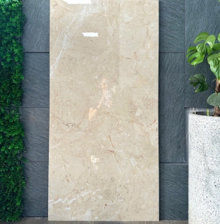 Gạch 60x120 bóng kiếng vàng kem vân đá cẩm thạch